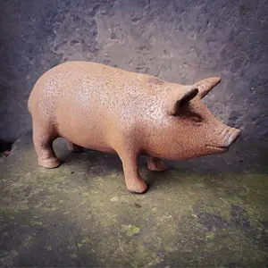 Sahin Pig Animals Iron Garden Statue