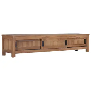 Berkfield TV Cabinet 150x30x30 cm Solid Teak Wood