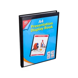 KAV A4 Display Presentation Book - 40 Pockets, 80 Views - Acid Free Copy Safe Durable PP Material Polly Pocket Folder Pack of 3