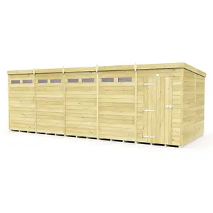 DIY Sheds 20x8 Pent Security Shed - Single Door