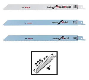 BOSCH 6-Piece Reciprocating Saw Blade Set (For Wood and Metal) (To Fit: Bosch AdvancedRecip 18 & PSA 700 E Reciprocating Saws)