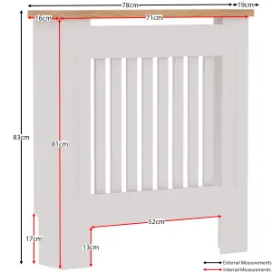 Vida Designs Arlington Small White MDF Radiator Cover