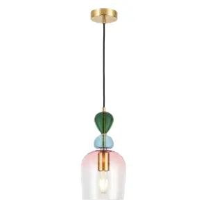 Litecraft Visconte Vietri Brass Ceiling Pendant