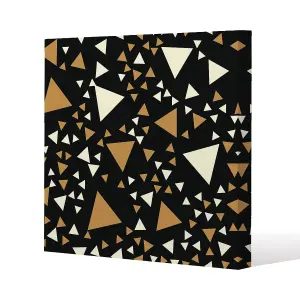 Triangles on Black (Canvas Print) / 114 x 114 x 4cm