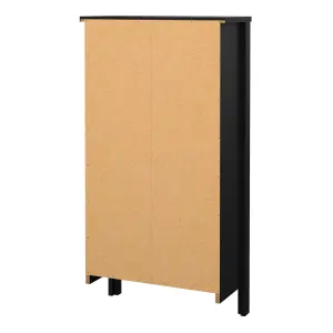 Barcelona Shoe Cabinet 2 Flap doors Matt Black