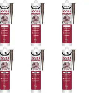 Bond It Brown Frame Mate Door and Window Silicone 310ml BDFMBR(p) (Pack of 6)