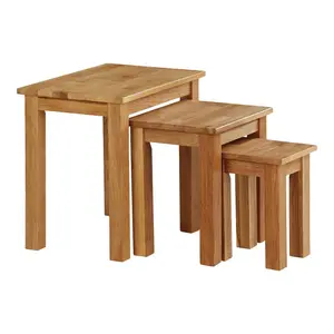 Carmel 3 Piece Nest of Tables Oak