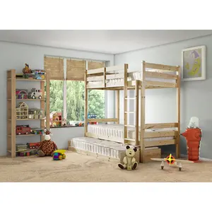 Chatham Single (3') Solid Pine Bunk Bed with Guest Bed