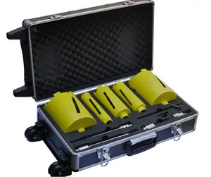 UK Drills Diamond Core Drill Bit Set - 11 Pieces, Laser Welded - To Be Used in Granite, Concrete & Masonry