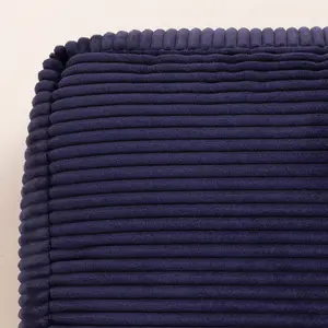 icon Theo Corduroy Bean Bag Pouffe Navy Blue Footstool Bean Bags