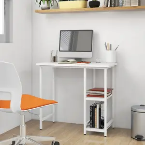 Berkfield Computer Desk White 80x40x72 cm MDF and Metal