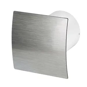 Modern Brushed Silver Bathroom Extractor Fan 125mm