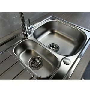 Liquida NR150SS 1.5 Bowl Reversible Inset Stainless Steel Kitchen Sink