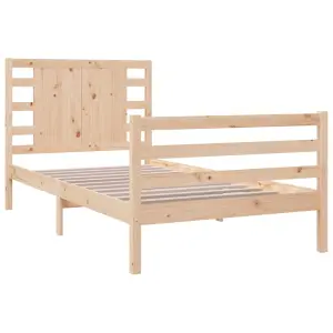 Berkfield Bed Frame Solid Wood Pine 90x190 cm 3FT Single