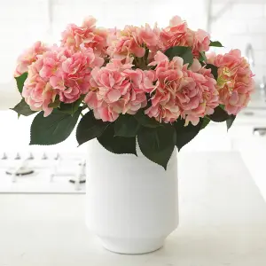 Giant White Terracotta Vase - Modern Vase for Fresh or Artificial Flower Stem Bouquet Arrangements - H30.5 x 25cm Diameter