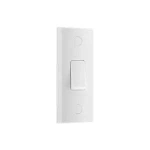 BG White 20A 2 way 1 gang Architrave Switch