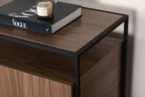 Kingsport Storage TV Stand , Walnut MDF