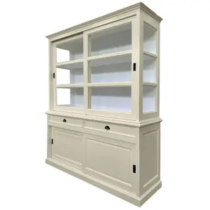 Jacksonport Display Cabinet Cream/White