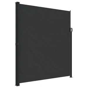 Berkfield Retractable Side Awning Black 220x500 cm