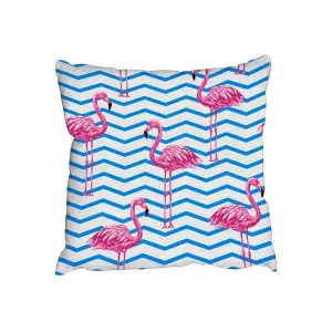 Cushions - Beautiful tropical pink flamingos (Cushion) / 45cm x 45cm