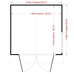 Shire Buckingham 7x7 ft & 1 window Apex Wooden Summer house - Assembly service included