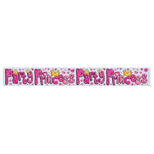 Expression Factory Holographic Party Princess Foil Party Banner White/Pink (One Size)