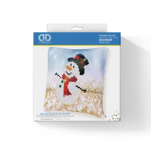 Diamond Painting Kit: Cushion: Snowman Top Hat