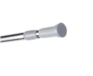 Telescopic Extendable & Adjustable Short Metal Tension Bath Rod with No Drilling Shower Curtain Pole Chrome 110 - 200