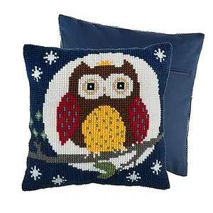 NIGHT OWL - Counted Cross Stitch Kit: Cushion: Night Owl - Trimits