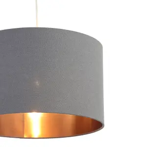 Inlight Helene Grey Copper effect Light shade (D)40cm