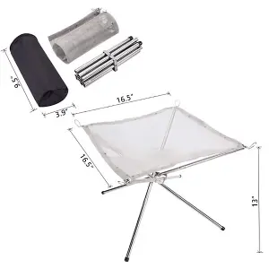 Outdoor camping foldable bonfire rack Convenient 304 stainless steel fire rack