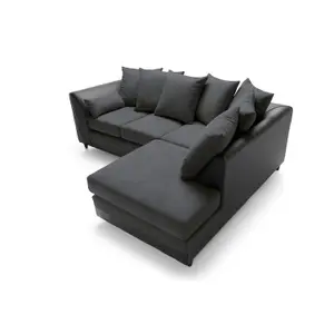 Dylan Corner Sofa Right Facing in Black