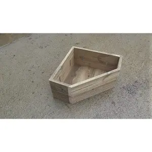 Decking Pentagon Corner Flower Trough, Herb Planter 60 x 60 x 30