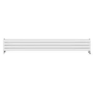 Rinse Bathrooms 236x1800mm White Horizontal Radiator Double Column Oval Panel Radiators Central Heating