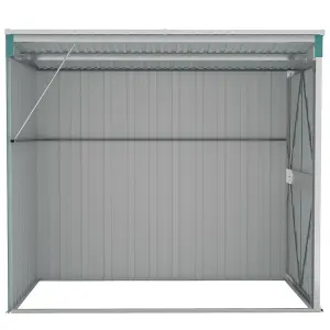 Berkfield Wall-mounted Garden Shed Green 118x194x178 cm Galvanised Steel