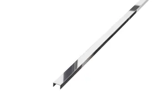 ILCOM decorative profile U 10mm x 2700mm x 0.6mm Silver Polished Stainless Steel