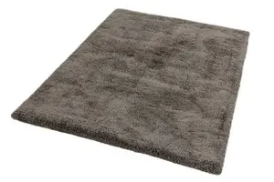 Smoke Shaggy Modern Plain Easy to clean Rug for Dining Room Bed Room and Living Room-80cm X 150cm