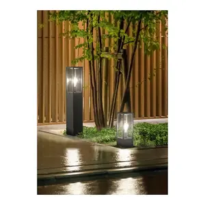 Luminosa Garonne Modern Outdoor Pedestal Light Anthracite IP44 - UK Stock