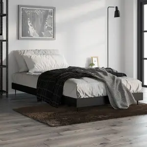 Berkfield Bed Frame Black 100x200 cm Engineered Wood