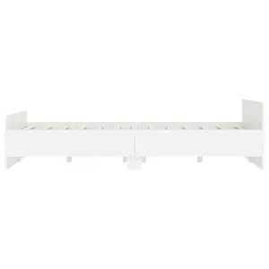 Berkfield Bed Frame with Headboard and Footboard White 120x190 cm