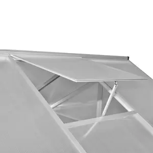 Berkfield Reinforced Aluminium Greenhouse with Base Frame 6.05 m2