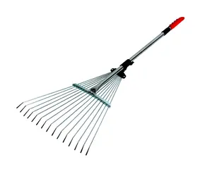 Darlac Expanding Telescopic Metal Garden Leaf Rake Cuttings Lawn Adjustable