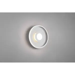 Luminosa Ascari Modern 30cm Bathroom Ceiling Light Chrome 3000K IP44 - UK Stock