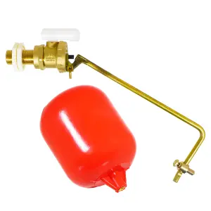 SPARES2GO Toilet Float Valve 1/2" Part 2 BS1212/2 Low Pressure Side Entry 4 1/2" Plastic Cylinder Kit