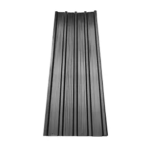 Black Panels Set of 6 Steel Corrugated Panels for Roofing, Carports, Tool Sheds, Wall Cladding