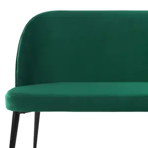 2 Seater Velvet Kitchen Sofa Green OSBY