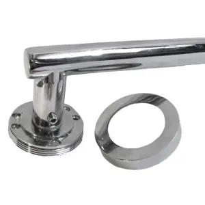 Door Handles T Bar Straight Lever on Rose Latch & Hinges - Chrome