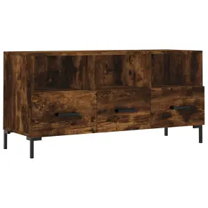 Berkfield TV Cabinet Smoked Oak 102x36x50 cm Engineered Wood