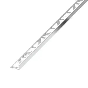 Diall 10mm Straight Aluminium Tile trim