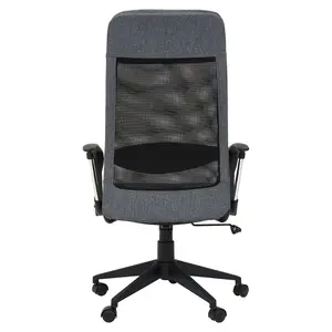 Interiors by Premier Brent Black Mesh And Grey Fabric Home Office Chair